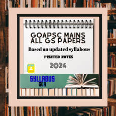 Goapsc Detailed Complete Mains Printed Spiral Binding Notes-COD Facility